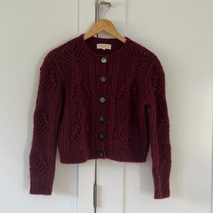 Sezane Eugenie Jumper / Sweater, size XS, Burgundy